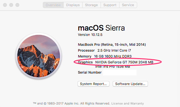 nvidia geforce gt 750m driver update mac